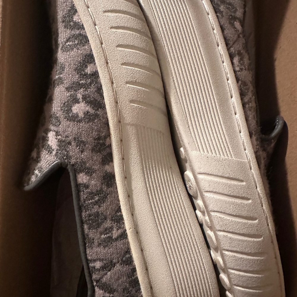 Sofft Gray Leopard-Print Slip-On Sneakers with Cream Soles